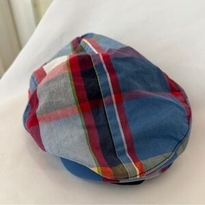 JANIE and JACK Multicolor Plaid Newsboy Hat adjustable